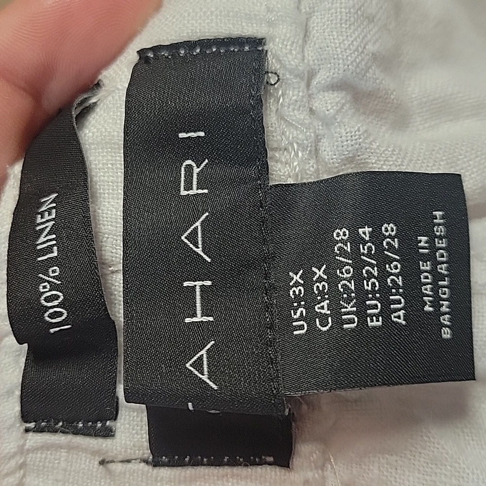 Tahari NWT Womens Linen Shorts Size 3X Off‎ White - Picture 4 of 4
